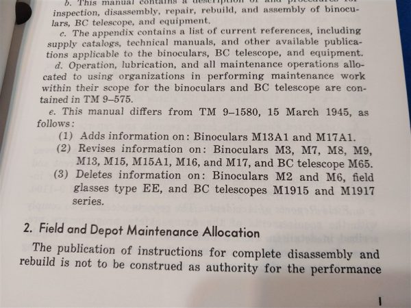 1953-dated-binocular-manual-for-the-repair-of-12-models-of-optics-cleaning-and-parts-pages-wwii-wwi