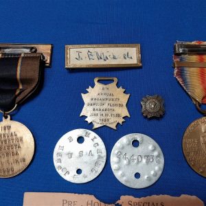 grouping-word-war-one-joseph-michael-cleaner-with-dog-tags-american-legion-cap-medals-shipping box-victory-medal