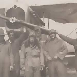 photo-card-world-war-one-of-camo-plane-and-crew-pilot