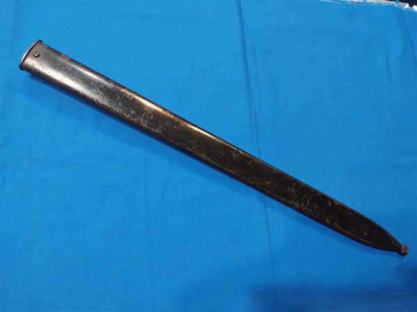 scabbard-Swiss-m1914-steel-sawback-long-variation-metal-cross-marked-excellent