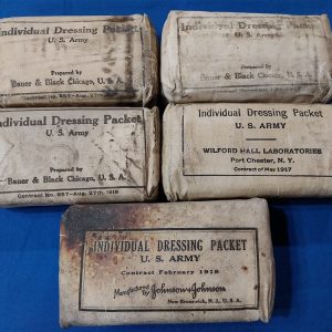 enlisted-medical-belt-wwi-world-war-one-with-partial-contents-bandages-bottle-pouch-wound-tags-and-tape-other-items-as-well-excellent-all-original