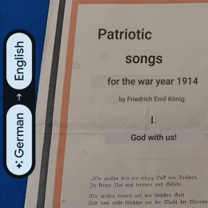 world-war-one-german-book-of-songs-dated-for-the-first-year-of-war