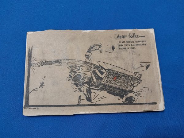 cartoon-card-book-from-the-american-ambulance-service-in-italy-world-war-one-13-total-cover-damaged