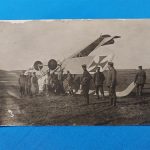 rppc-german-plane-crash-inspection-soldiers-officers-in-field-crash-flip