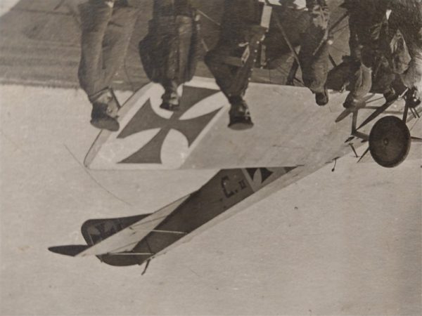 rppc-german-plane-crash-inspection-soldiers-officers-in-field-crash-flip