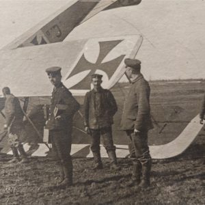 rppc-german-plane-crash-inspection-soldiers-officers-in-field-crash-flip