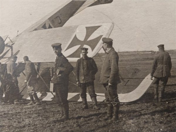 rppc-german-plane-crash-inspection-soldiers-officers-in-field-crash-flip