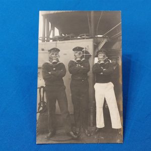 rppc-post-card-image-of-german-torpedo-boot-sailors-three-with-gas-masks-aboard-ship