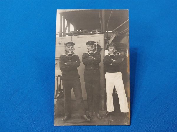 rppc-post-card-image-of-german-torpedo-boot-sailors-three-with-gas-masks-aboard-ship