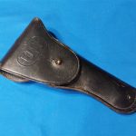 holster-for-m1911-pistol-vietnam-era-black-leather-dated-1964-near-unissued-bucheimer-maufacture