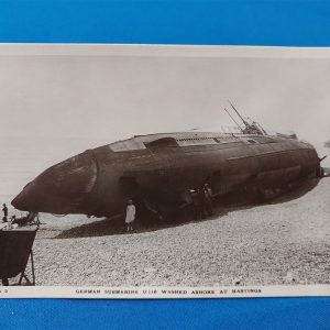 real-picture-post-card-set-of-5-beaching-of-u-118-submarine-german-in-1919-in-hastings-england