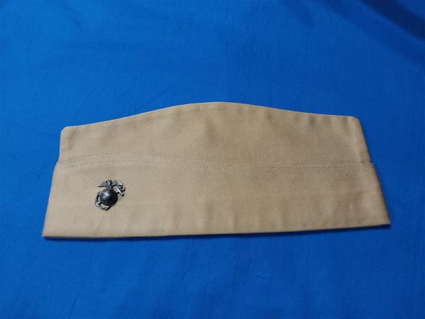 world-war-two-officers-marines-garrison-cap-with-sterling-e-g-a-on-side-size-7-mint