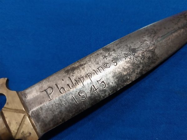 world-war-two-knife-made-in-philipinnes-dated-1945-wooden-handle-brass-fittings-dagger