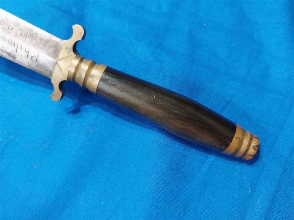 world-war-two-knife-made-in-philipinnes-dated-1945-wooden-handle-brass-fittings-dagger