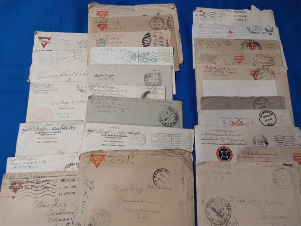 world-war-one-letters-27-total-to-a-mrs-hughes-in-missouri-includeng-usmc-aero-squadrons-and-others-1918-1917