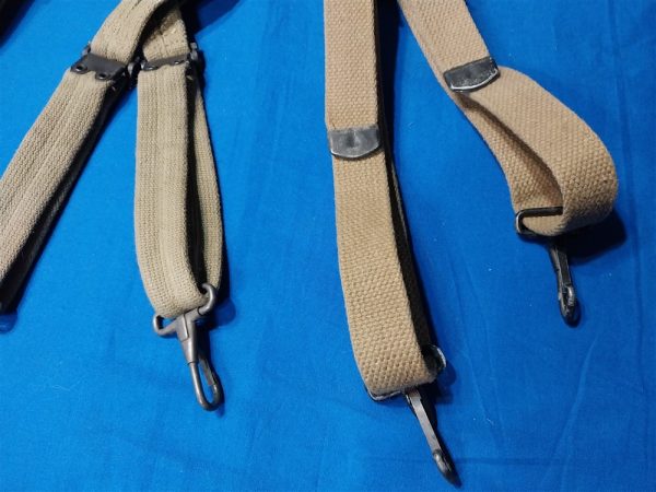 world-war-two-original-m1936-suspenders-dated-1943-unissued condition-with-scarcer-maker-stamp-smithline