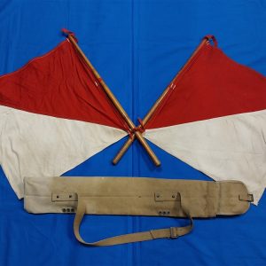 signal-corps-wwi-flag-set-in-original-bag-with-oak-poles-complete-world-war-one-issue