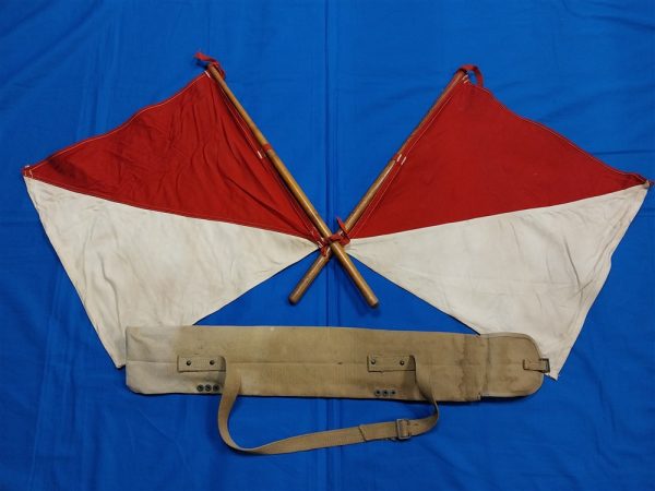 signal-corps-wwi-flag-set-in-original-bag-with-oak-poles-complete-world-war-one-issue