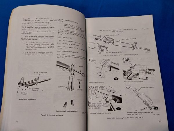 tm9-1005-manual-for-the-XM16E1-rifle-and-early-m16-techinical-break-downs-photos-soft-cover