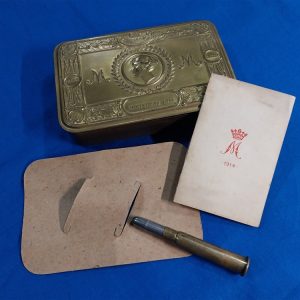 world-war-one-princess-mary-christmas-box-with-pencil-holder-card-missing-two-items-only-contains-original-red-pencil