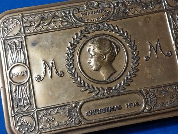 world-war-one-british-princess-mary-christmas-1914-brass-box-with-bullet-pencil-in-used-condition