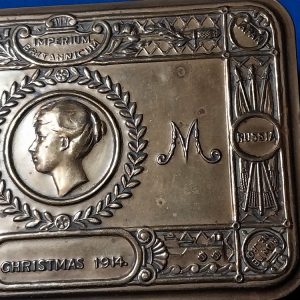 world-war-one-british-princess-mary-christmas-1914-brass-box-with-bullet-pencil-in-used-condition