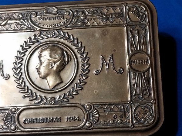 world-war-one-british-princess-mary-christmas-1914-brass-box-with-bullet-pencil-in-used-condition