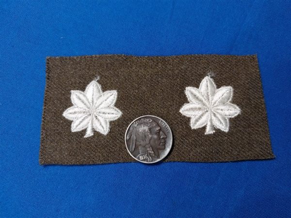 world-war-two-rank-insignia-for-lieutenant-colonel-army-wwii-emb-embroidered-in-white-on-olive-drab-wool-lt