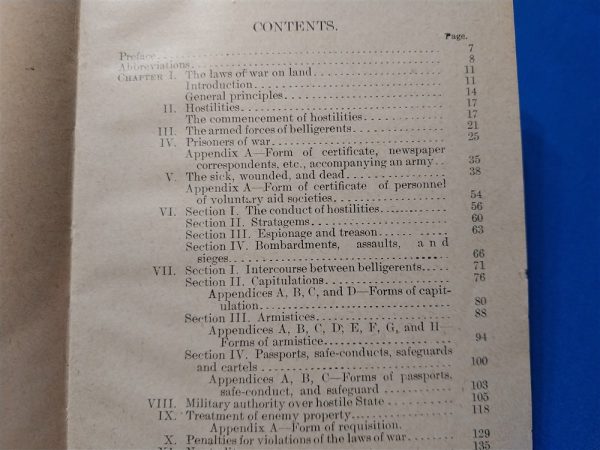 rules-of-land-war-fare-manual-dated-1914-updated-to-1917-for-world-war-one-soldiers-to-follow-in-battle-and-behind-the-front-lines