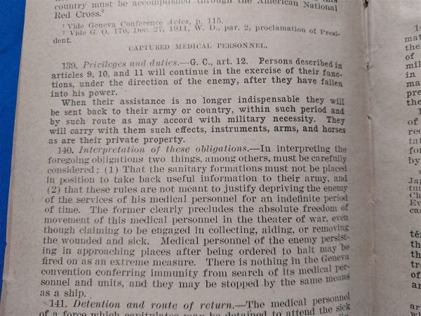 rules-of-land-war-fare-manual-dated-1914-updated-to-1917-for-world-war-one-soldiers-to-follow-in-battle-and-behind-the-front-lines