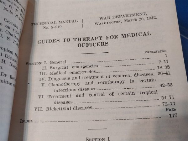 world-war-two-manual-tm8-210-for-medical-officers-using-therapy-for-unknown-ailments-and-injuries-1942-dated-soft-cover