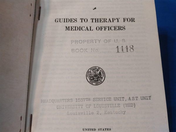 world-war-two-manual-tm8-210-for-medical-officers-using-therapy-for-unknown-ailments-and-injuries-1942-dated-soft-cover