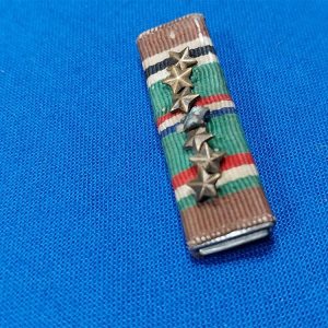 world-war-two-eto-ribbon-with-7-battle-pins-original-war-time-zinc-back-plate