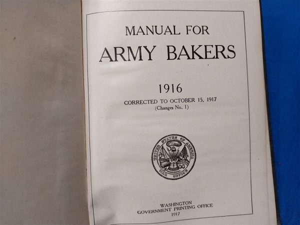 world-war-one-baker-manual-1916-dated-for-field-use-with-recipies-hard-cover-photos-equipment