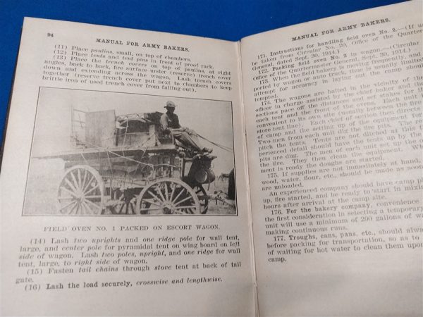 world-war-one-baker-manual-1916-dated-for-field-use-with-recipies-hard-cover-photos-equipment