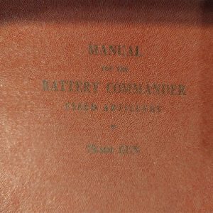 world-war-one-battery-commanders-book-1917-dated-red-oil-cloth-cover-instructions-75-millimeter-cannon-gun