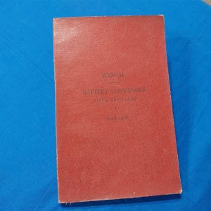 world-war-one-battery-commanders-book-1917-dated-red-oil-cloth-cover-instructions-75-millimeter-cannon-gun