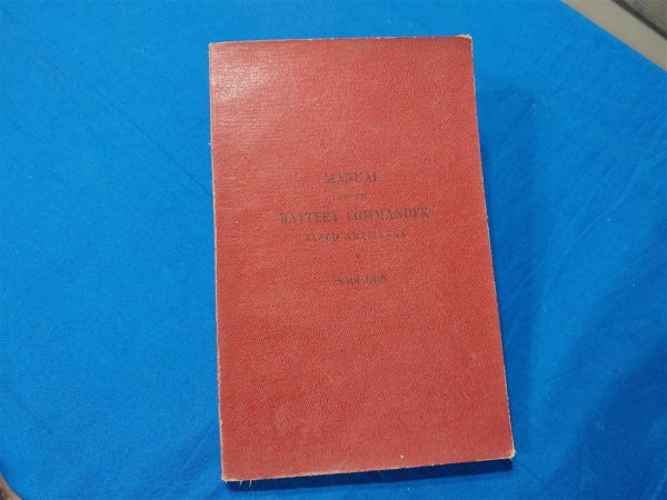 world-war-one-battery-commanders-book-1917-dated-red-oil-cloth-cover-instructions-75-millimeter-cannon-gun