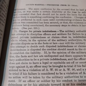 world-war-one-court-martial-book-dated-1917-hard-cover-423-pages-rules-law-punishment