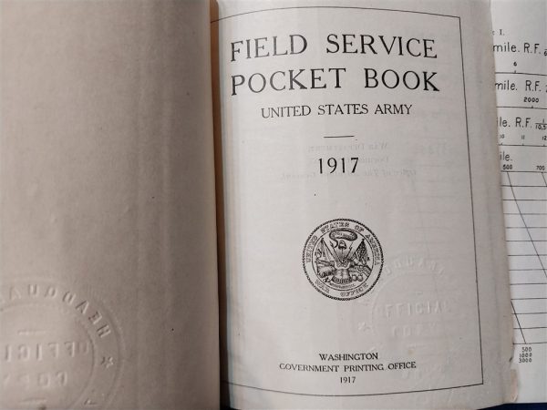 world-war-one-field-service-manual-17-dated-excellent-condition-385-pages-oilcloth-soft-cover