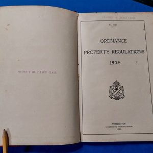 1909-dated-ordance-property-and-regulations-manual-hard-cover-early-red-used-regs