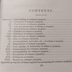 1909-dated-ordance-property-and-regulations-manual-hard-cover-early-red-used-regs