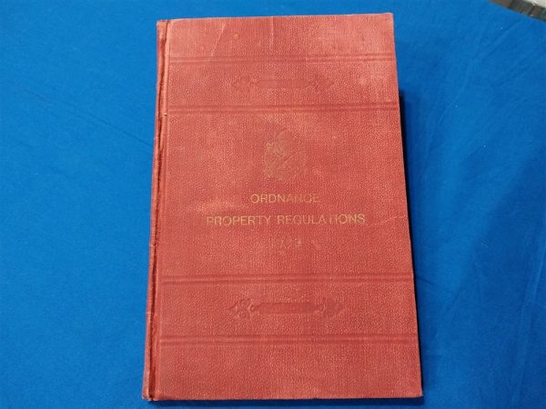 1909-dated-ordance-property-and-regulations-manual-hard-cover-early-red-used-regs