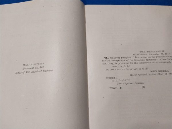 world-war-one-manual-for-pressure-gauge-for-canon-refilling-of-nitrogen-in-cylinders-on-buffers-for-recoil-1917-dated