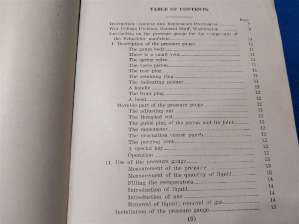 world-war-one-manual-for-pressure-gauge-for-canon-refilling-of-nitrogen-in-cylinders-on-buffers-for-recoil-1917-dated