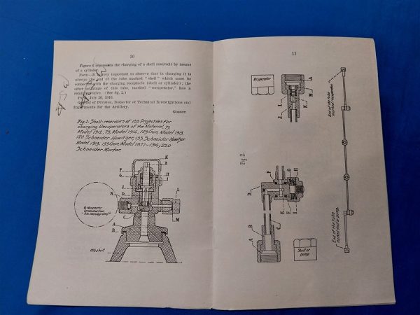 world-war-one-schneider-artillery-manual-for-the-charging-of-buffers-for-recoil-on-weapon-1917-dated