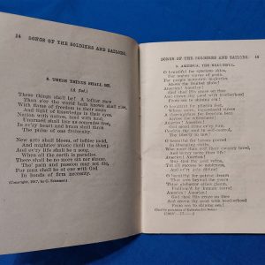 world-war-one-song-book-1917-printed-for-soldiers-and-sailors-united-states-army-printed