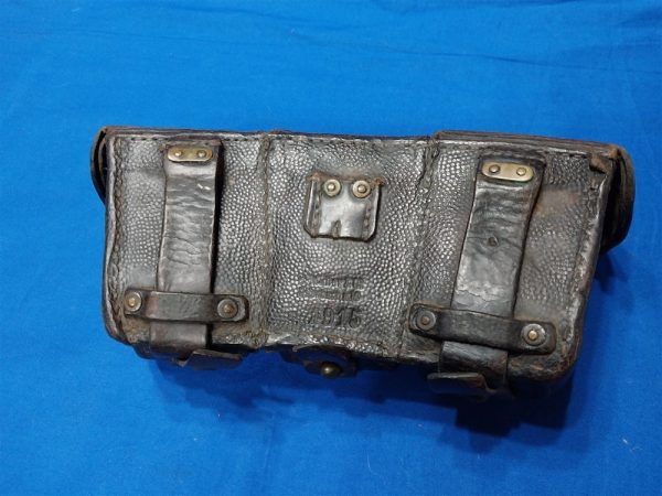 german-world-war-one-ammunition-pouch-g-98-leather-3-cell-for-field-belt-1915-dated