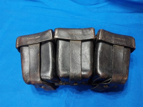 german-world-war-one-ammunition-pouch-g-98-leather-3-cell-for-field-belt-1915-dated