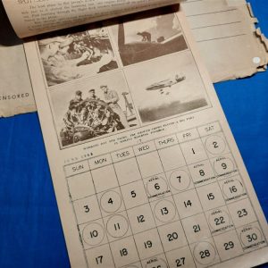 world-war-two-calander-1945-dated-456th-bomb-group-italy-with-unit-history